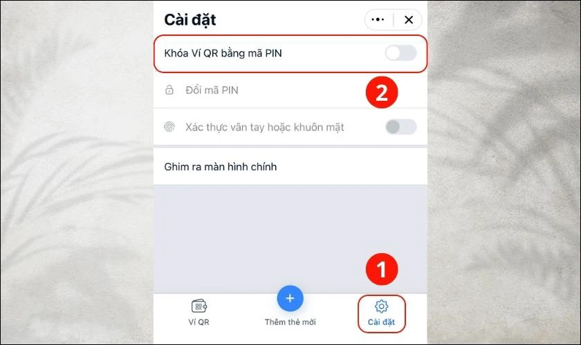 cài đặt ví