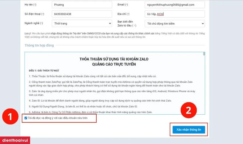 cách chạy quảng cáo zalo