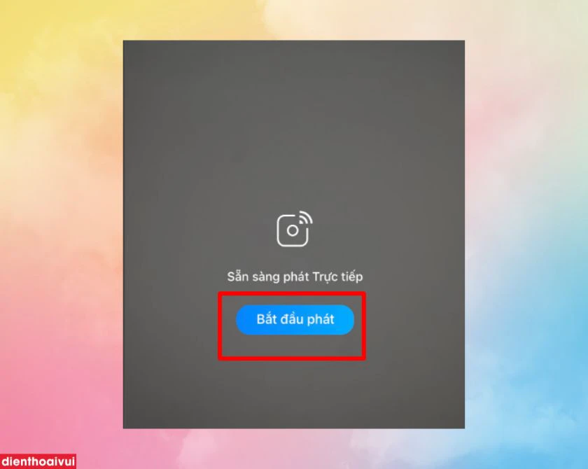 bắt đầu livestream
