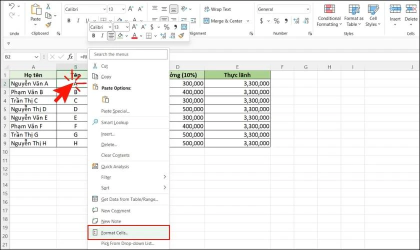 c&aacute;ch ẩn c&ocirc;ng thức trong Excel