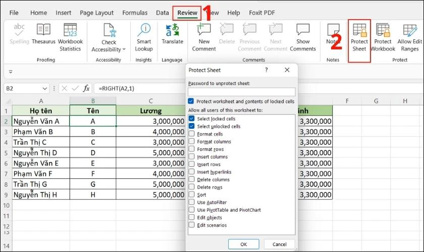 dấu c&ocirc;ng thức trong excel