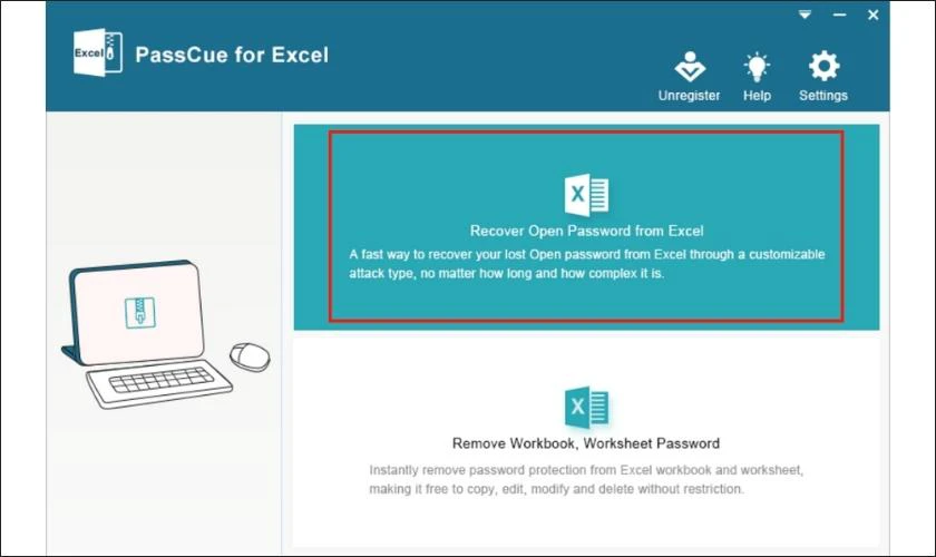 mở khóa file excel bằng passcue