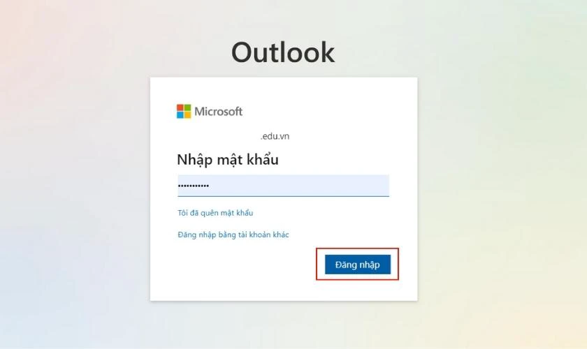 đăng nhập bằng gmail và mật khẩu