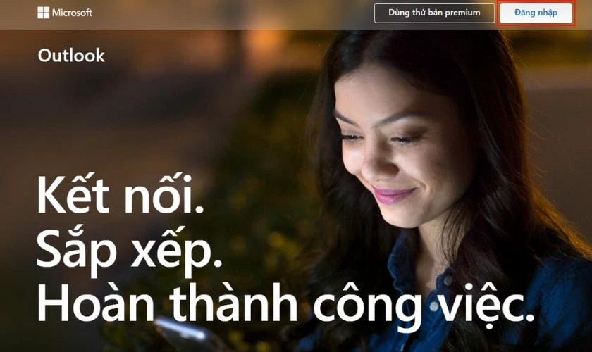 truy cập website outlook