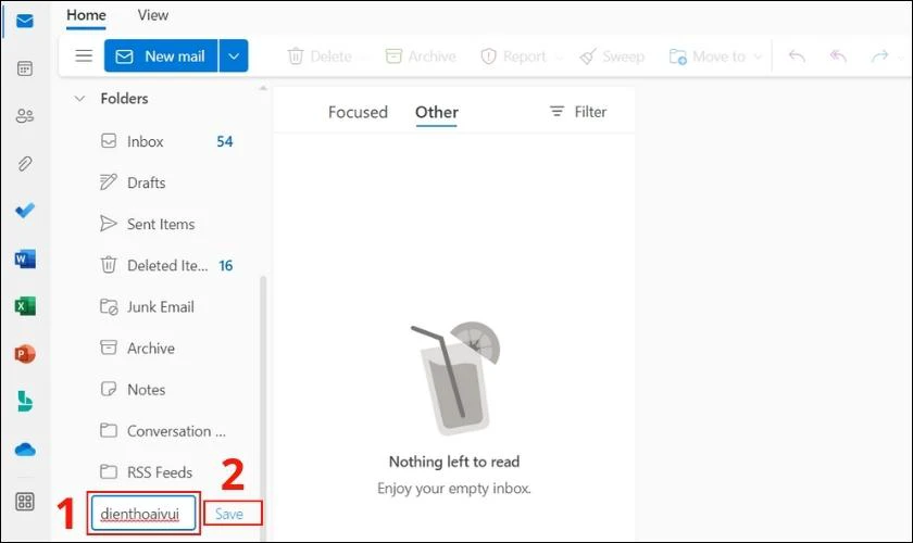 đặt tên folder và lưu