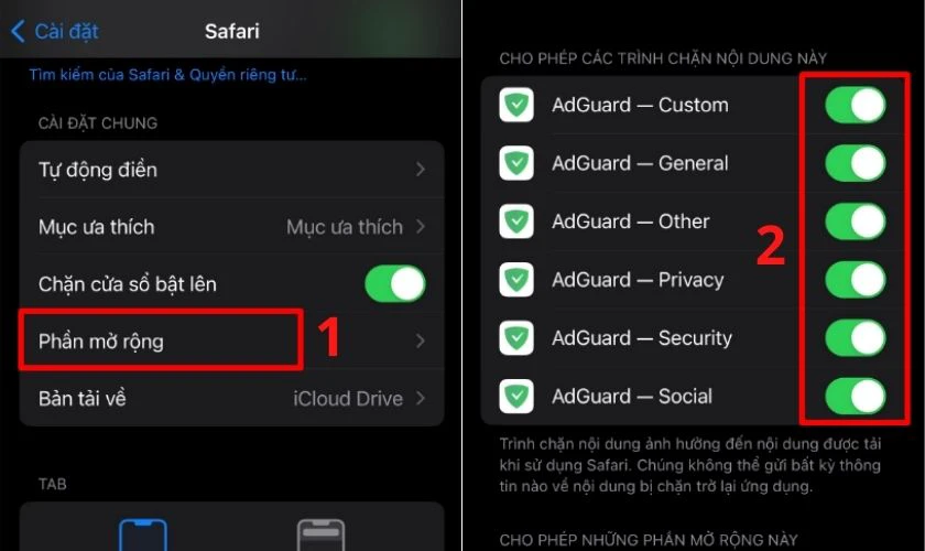 chặn quảng c&aacute;o bằng Adguard
