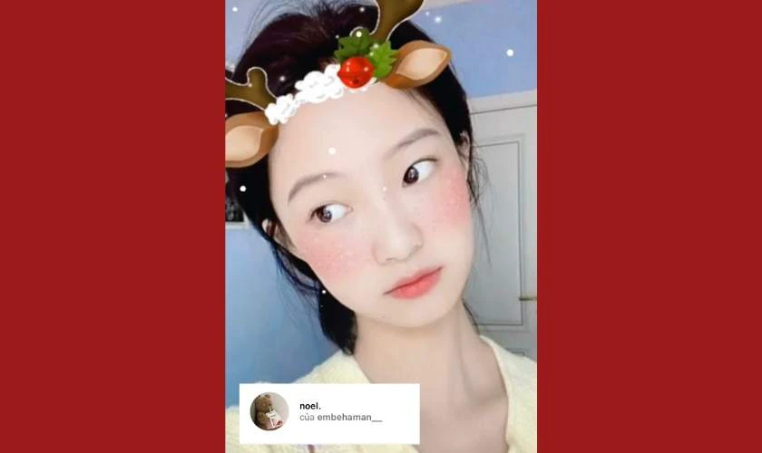 chụp ảnh Giáng sinh với filter noel.
