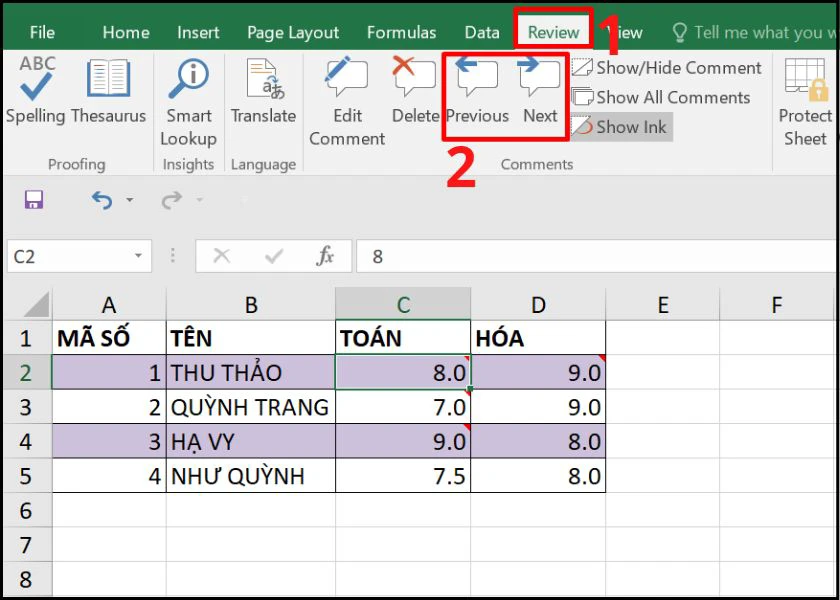 xem từng ghi chú