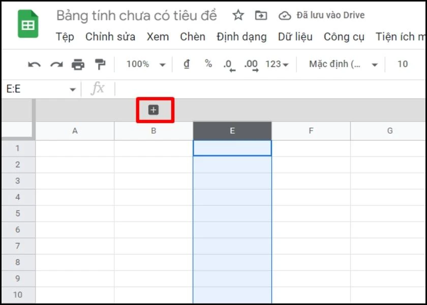 nhấn vào dấu cộng để hiện các cột đã ẩn
