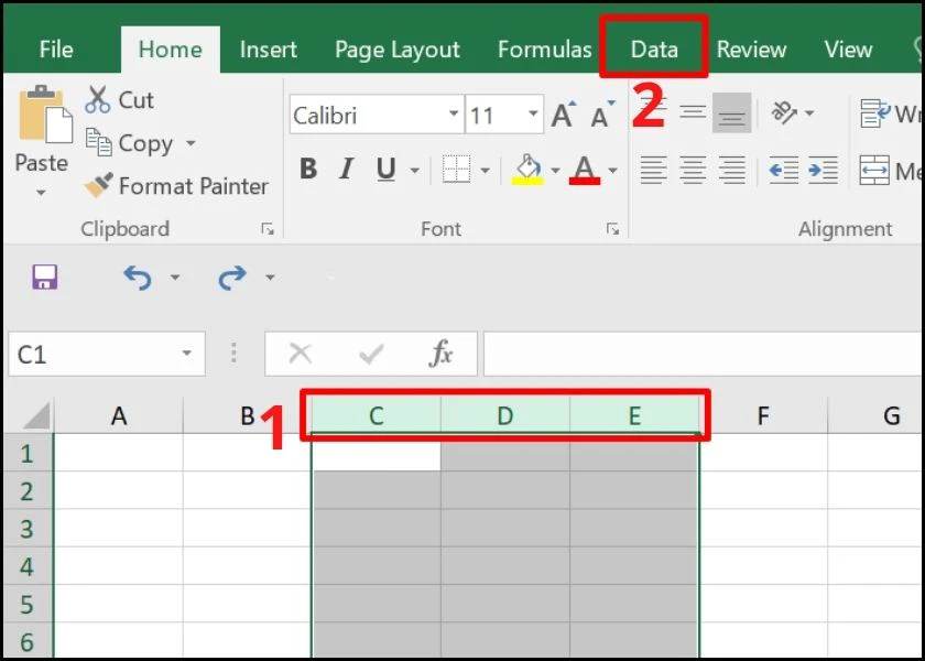 gộp cột bằng tính năng group trong excel