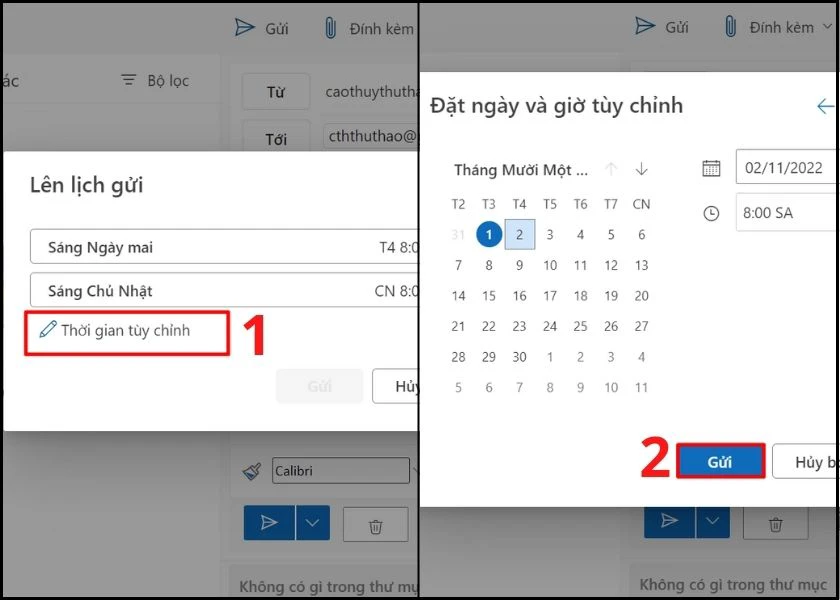 hẹn giờ gửi mail tr&ecirc;n outlook - bước 3