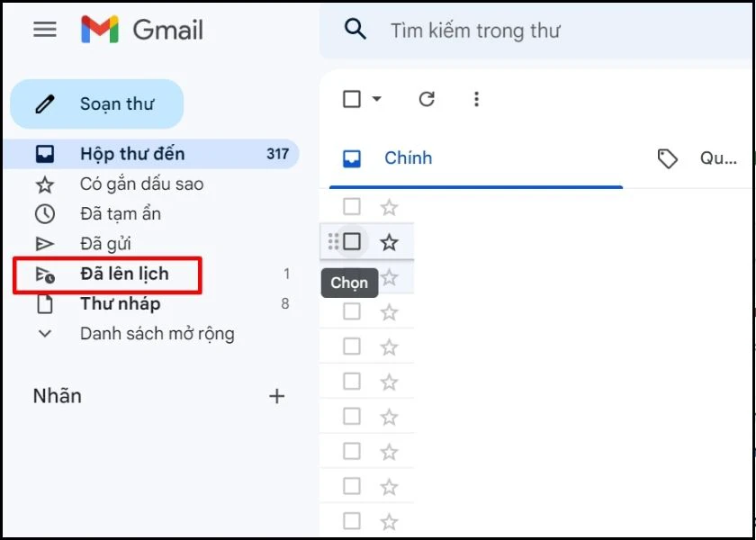 c&aacute;ch thay đổi giờ gửi gmail - bước 1