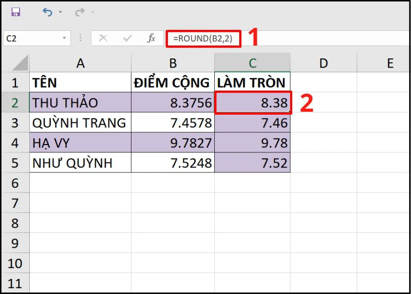 c&aacute;ch d&ugrave;ng h&agrave;m round