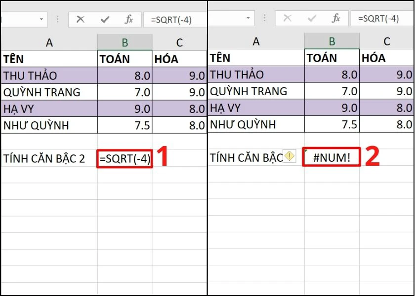 Lỗi #NUM trong Excel là gì