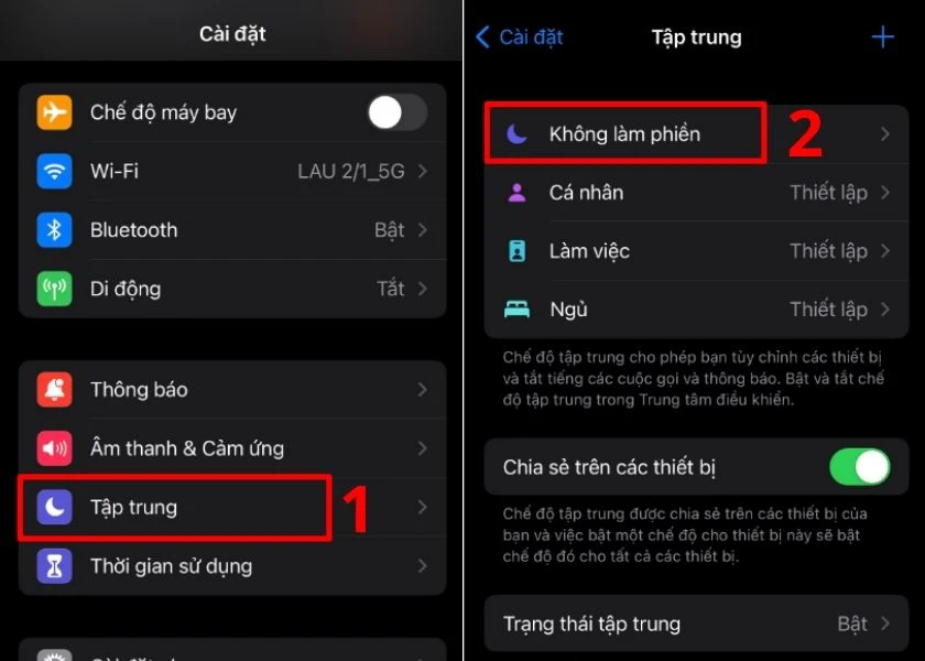 sắp xếp m&agrave;n h&igrave;nh với chế độ tập trung