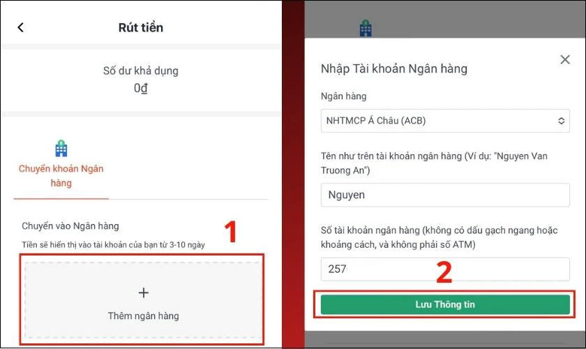 chọn ng&acirc;n h&agrave;ng ho&agrave;n tiền