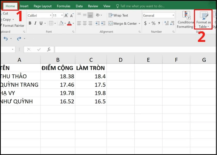 c&aacute;ch kẻ bảng trong excel