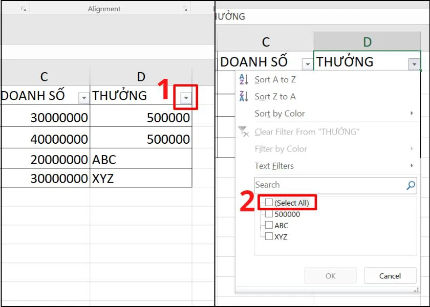 cách tính tổng với subtotal