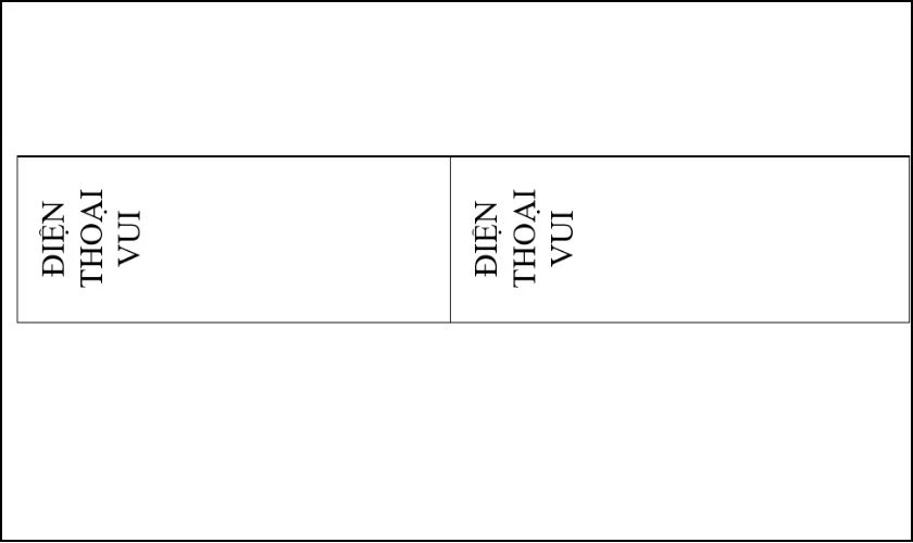 viết chữ ngang trong table