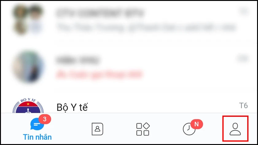 v&agrave;o c&agrave;i đặt zalo, chọn mục hồ sơ