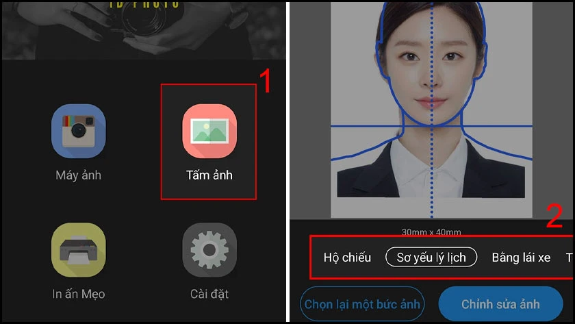 cách làm hình thẻ bằng ảnh chụp có sẵn trên điện thoại