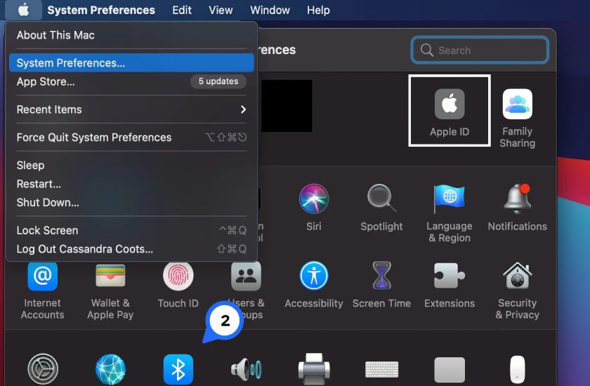 mở apple id