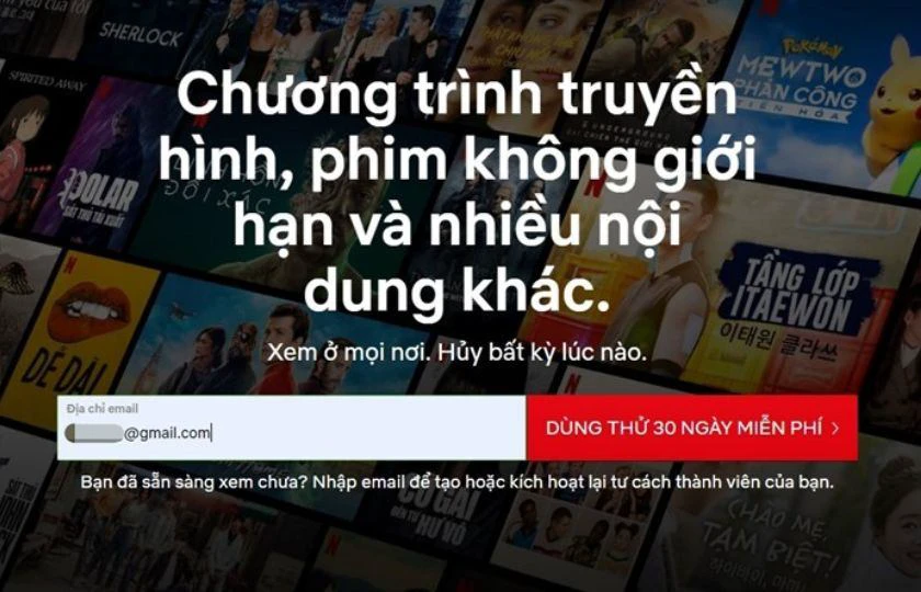 tạo tài khoản netflix free