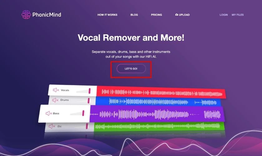 app phonicmind - t&aacute;ch nhạc v&agrave; lời tr&ecirc;n điện thoại
