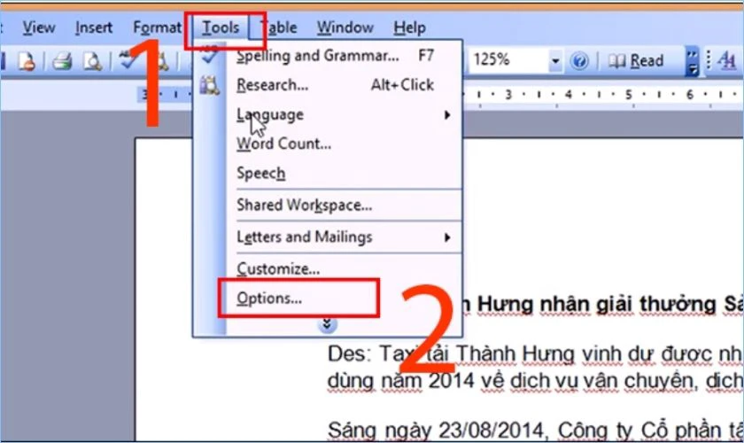 c&aacute;ch x&oacute;a bỏ gạch ch&acirc;n đỏ trong word 2003
