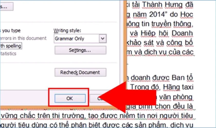 nhấn ok để ho&agrave;n tất thiết lập