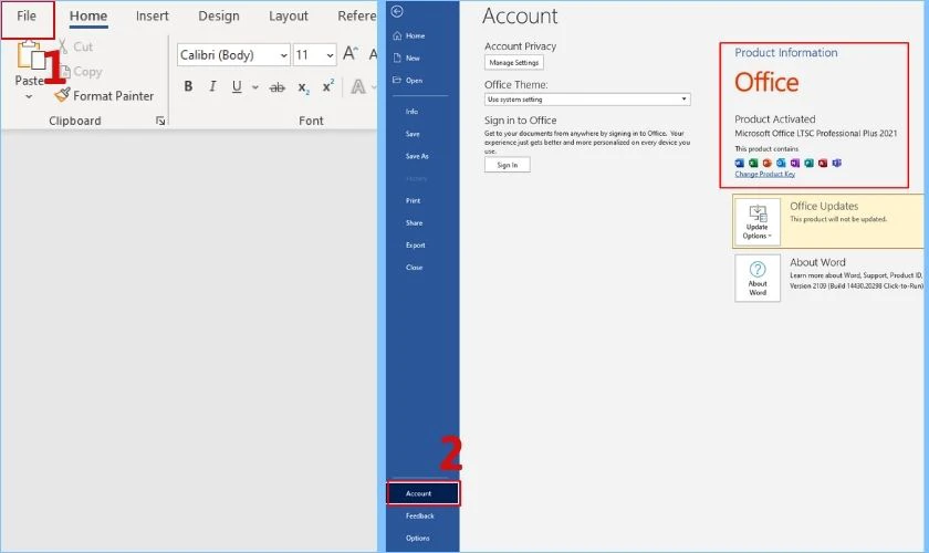c&aacute;ch x&aacute;c định phi&ecirc;n bản microsoft word đang sử dụng
