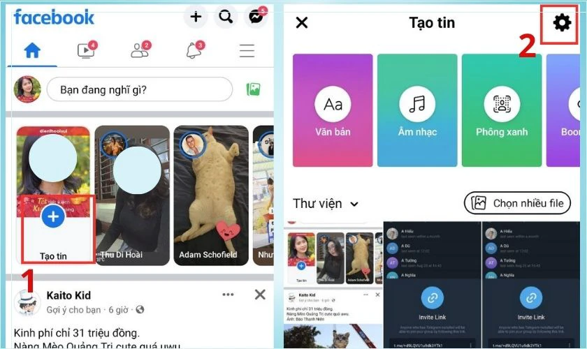 c&aacute;ch bật, mở b&igrave;nh luận tr&ecirc;n story facebook
