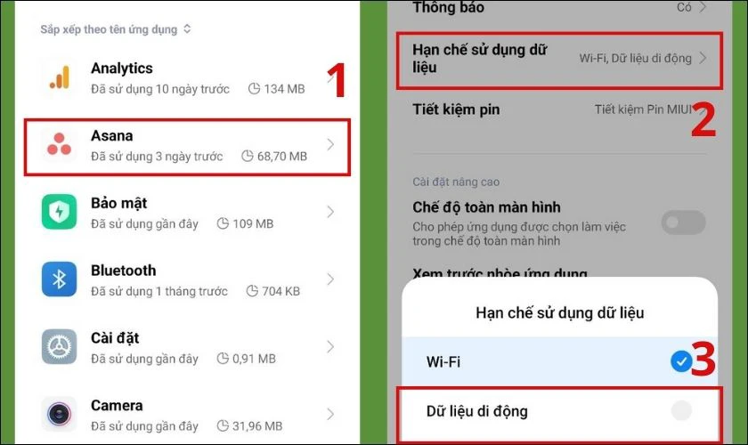 tiết kiệm dữ liệu di động trên android