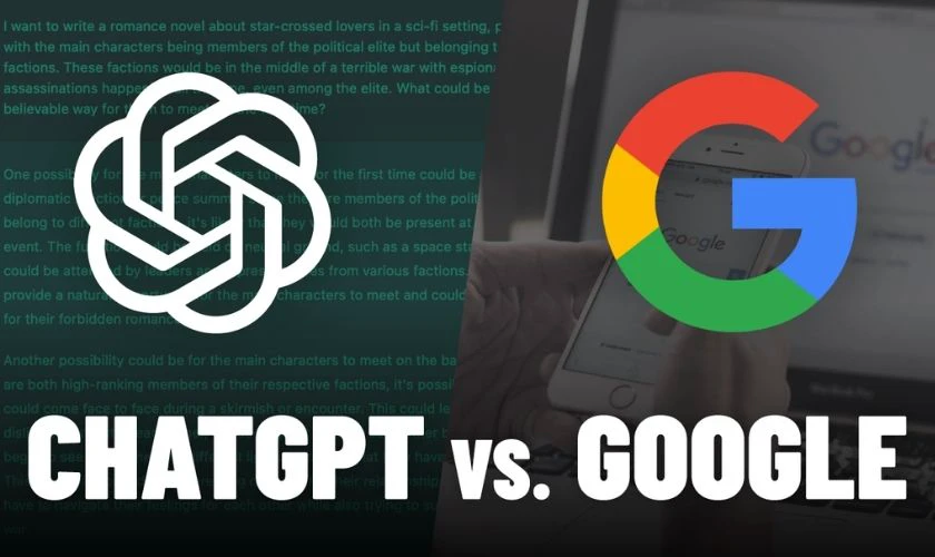 chat gpt so s&aacute;nh với google