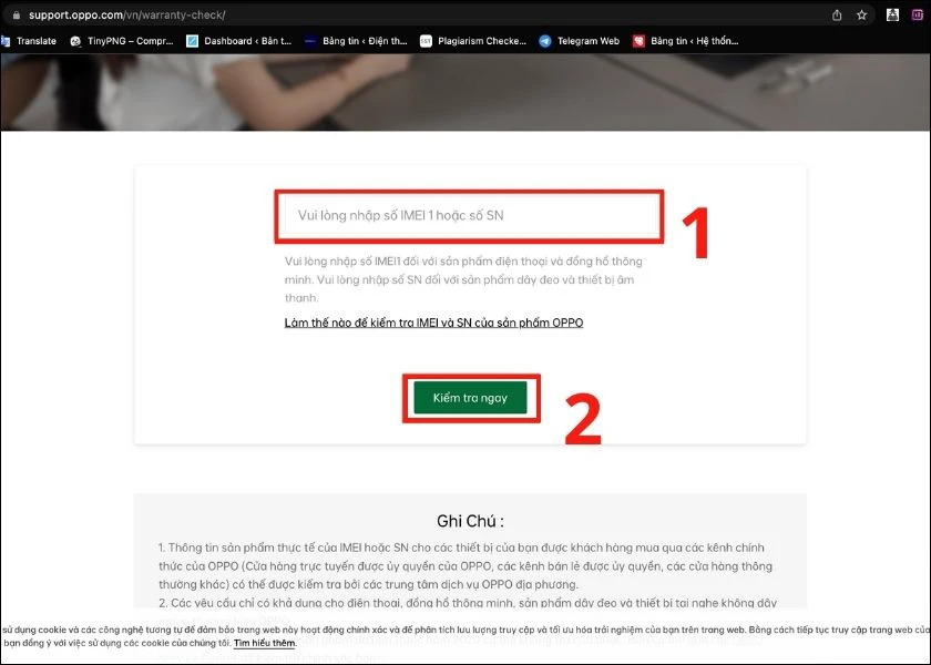 tra imei oppo