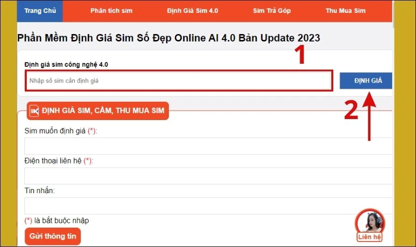 tra cứu sim trên trang sim đẹp ami
