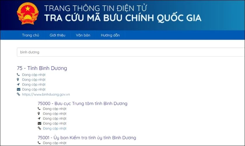 zip code quốc gia