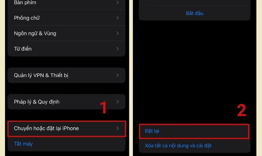 khôi phục lại cài đặt gốc