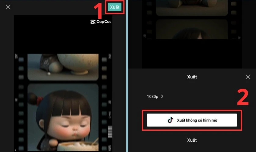 c&aacute;ch lưu video capcut kh&ocirc;ng d&iacute;nh logo