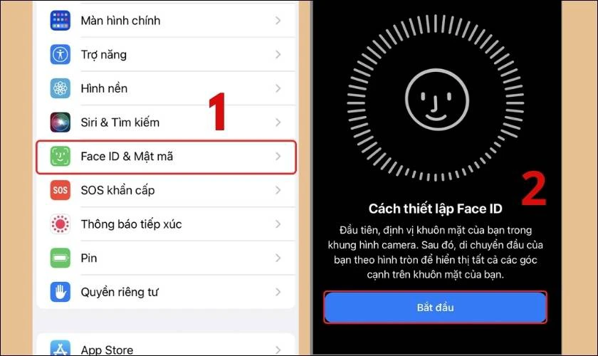 cài faceid cho iphone cũ