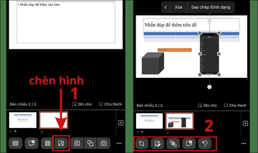 cách chèn ảnh vào powerpoint trên điện thoại