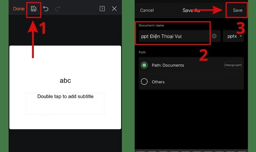 cách lưu file trên wps office