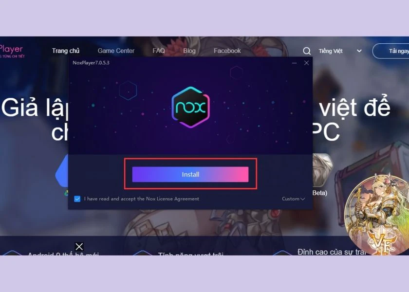 sử dụng nox để tải liên quân trên pc