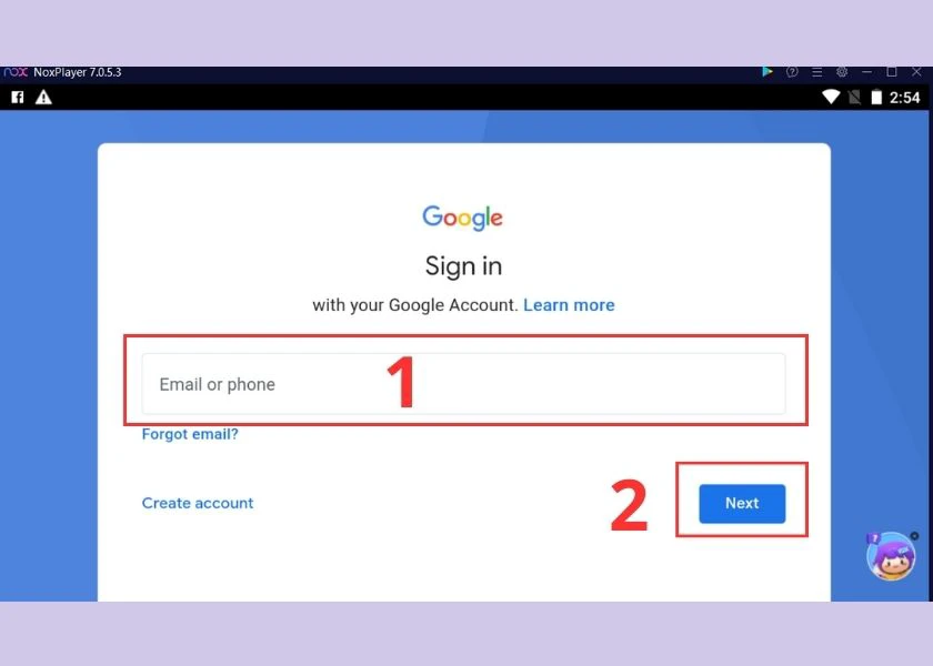 đăng nhập tài khoản google vào phần mềm giả lập