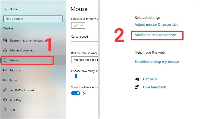 hướng dẫn thay mới con chuột tr&ecirc;n win 10