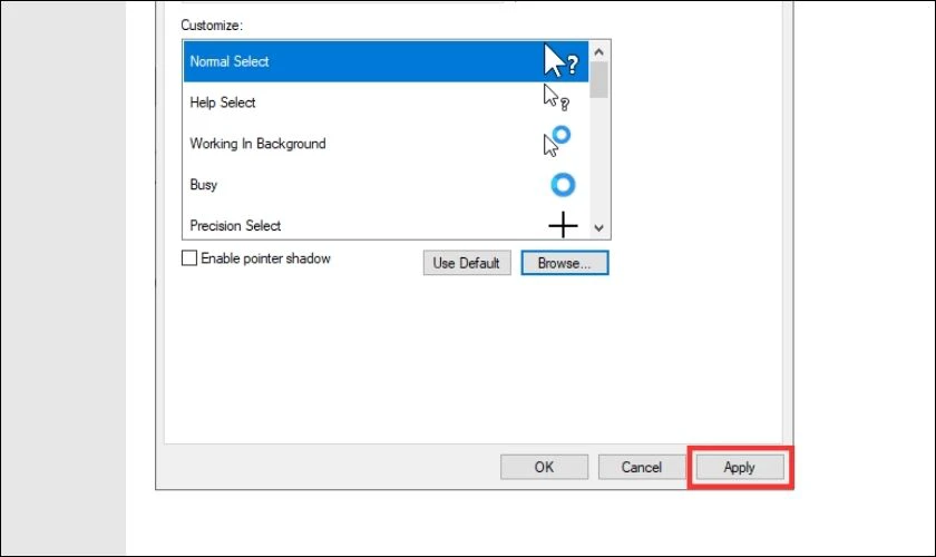 c&aacute;ch custom cursor