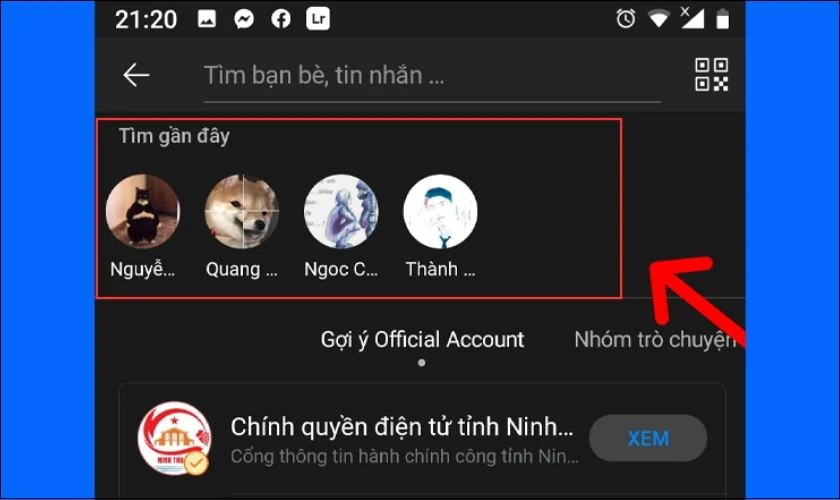 cách xóa các tìm kiếm trên android