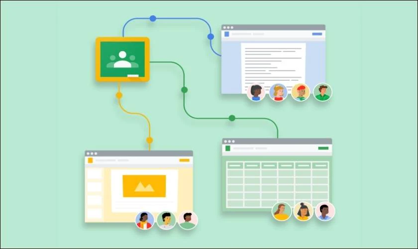 chức quản l&yacute; lớp học của google classroom