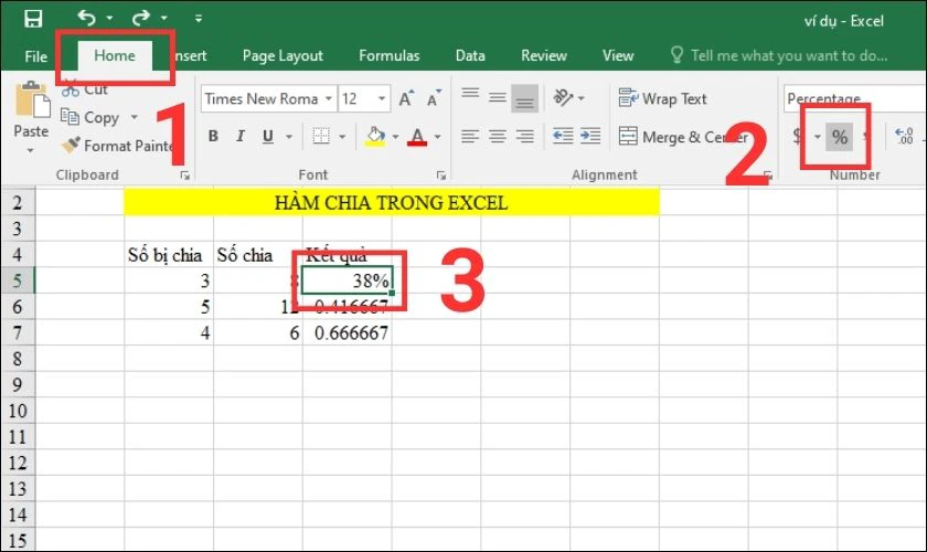 c&aacute;ch t&iacute;nh phần trăm tr&ecirc;n excel