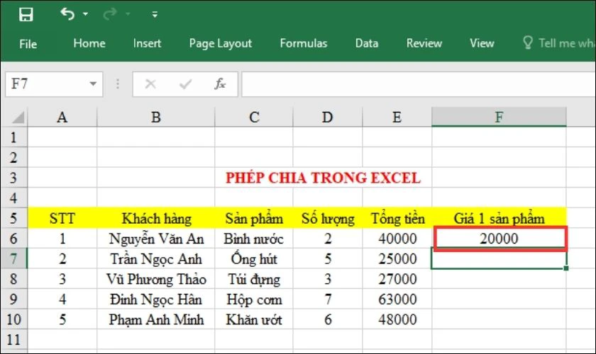 ph&eacute;p chia cơ bản 